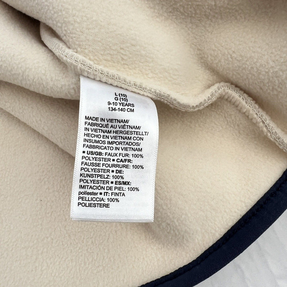 Amazon Essentials Girls Polar Fleece Full-zip Beige Jacket Size L (10 Years) - Picture 8 of 11